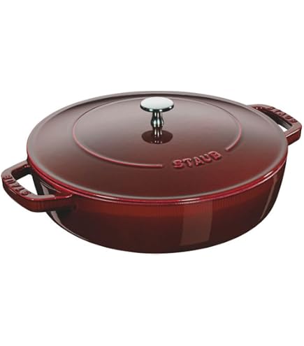 Amazon.com: Staub 40511 HS-476-P2 0 with Chistera Cast Iron 28 cm